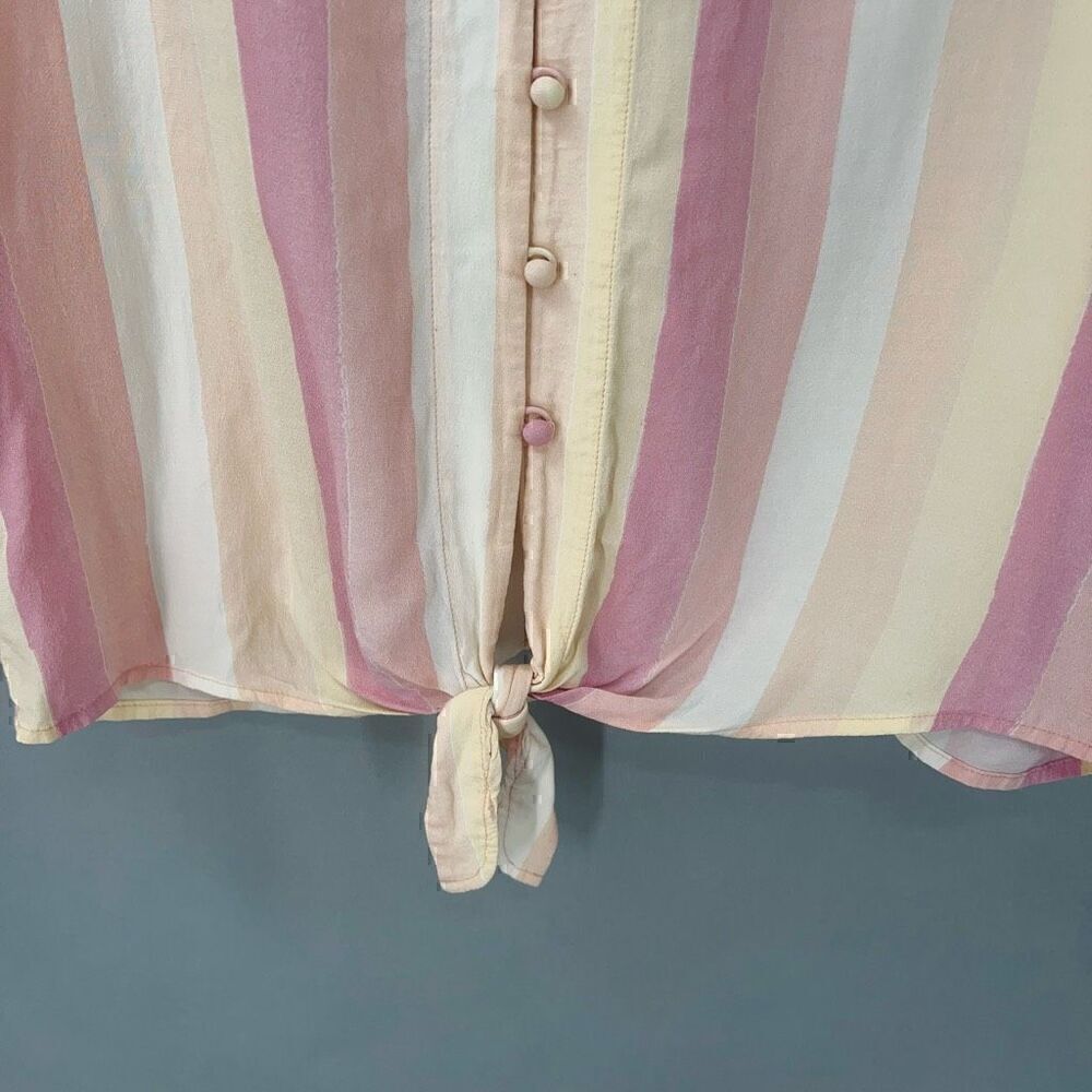 $168 Rails Striped Blouse Womens Small Coastal Chic Beachy Soft Girl Old Money - Picture 5 of 11